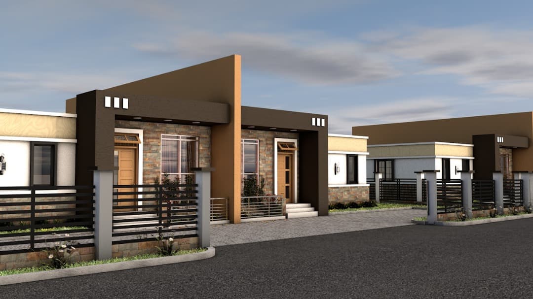 Minimalist concrete structure with clean lines